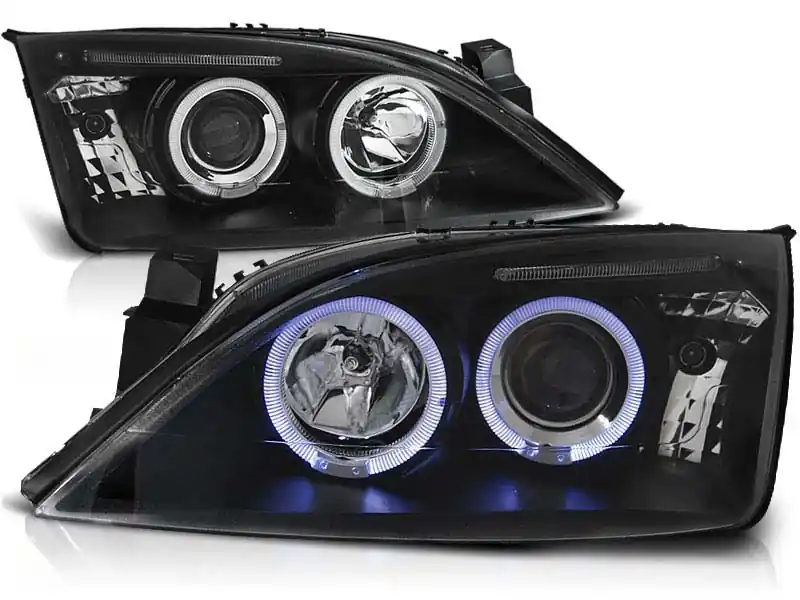Kit de faruri tuning cu ochi de înger halogen potrivit pentru Ford MONDEO 09.2000-05.2007, stânga și dreapta Doar azi