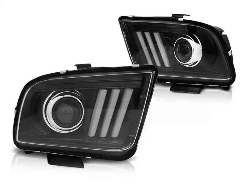 Set de faruri de tuning cu lentilă potrivit pentru Ford MUSTANG 2004-2009, stânga și dreapta Livrare gratuită
