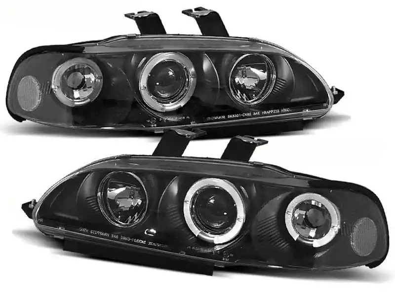 Set de faruri de tuning potrivit pentru Honda Civic 4 uși 09.1991-08.1995 cu bază neagră, stânga și dreapta Disponibil imediat