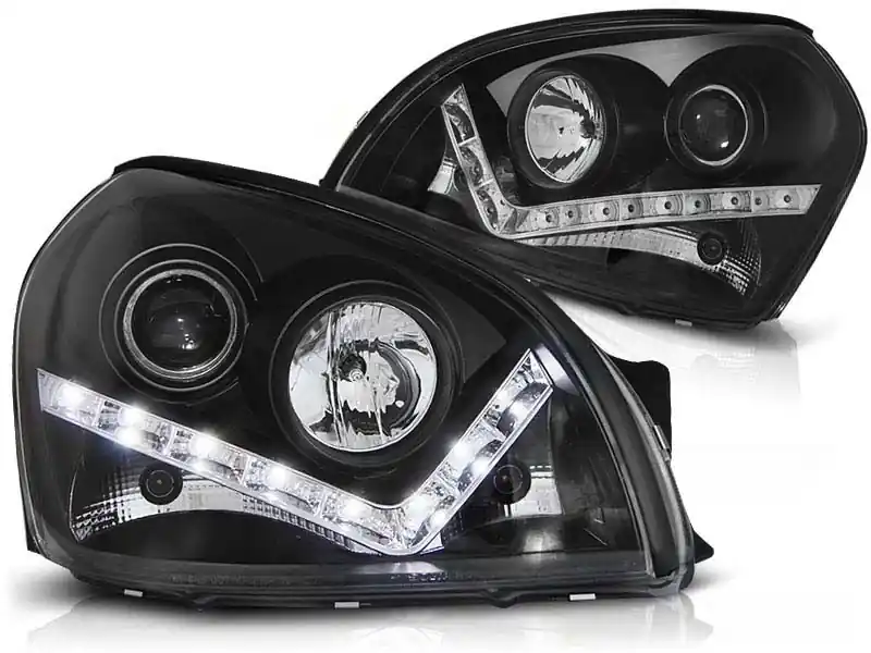 Cumpără online Set de faruri de tuning potrivit pentru HYUNDAI TUCSON 07.2004-2010, stânga și dreapta