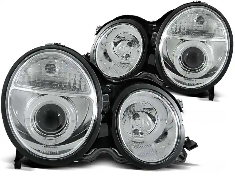 Preferatul clienților Set de faruri de tuning potrivit pentru MERCEDES W210 E-KLASA 06.1999-2002, stânga și dreapta