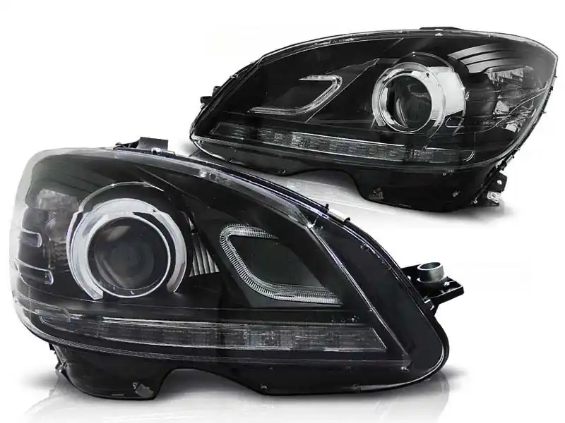 Set de faruri de tuning potrivit pentru MERCEDES W204 C-KLASA 2007-2010, stânga și dreapta Noutate