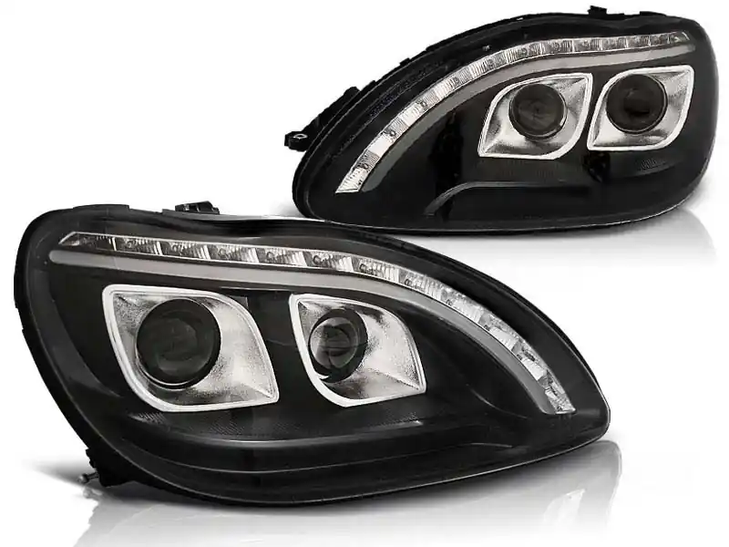 Livrare rapidă Set de faruri de tuning potrivit pentru MERCEDES W220 S-CLASS 09.1998-05.2005, stânga și dreapta