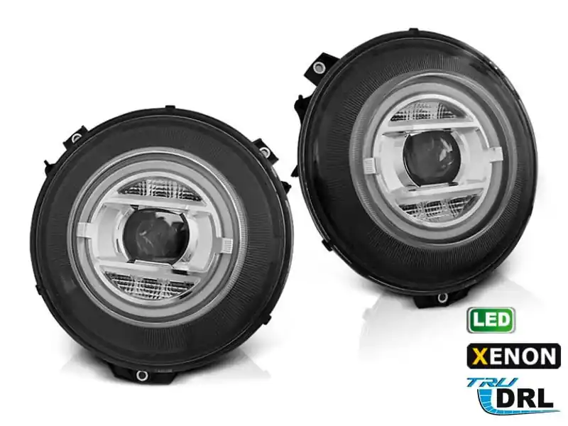 Noutate Set de faruri xenon potrivit pentru Mercedes G-Class W463 2007-2017 cu bază neagră, stânga și dreapta