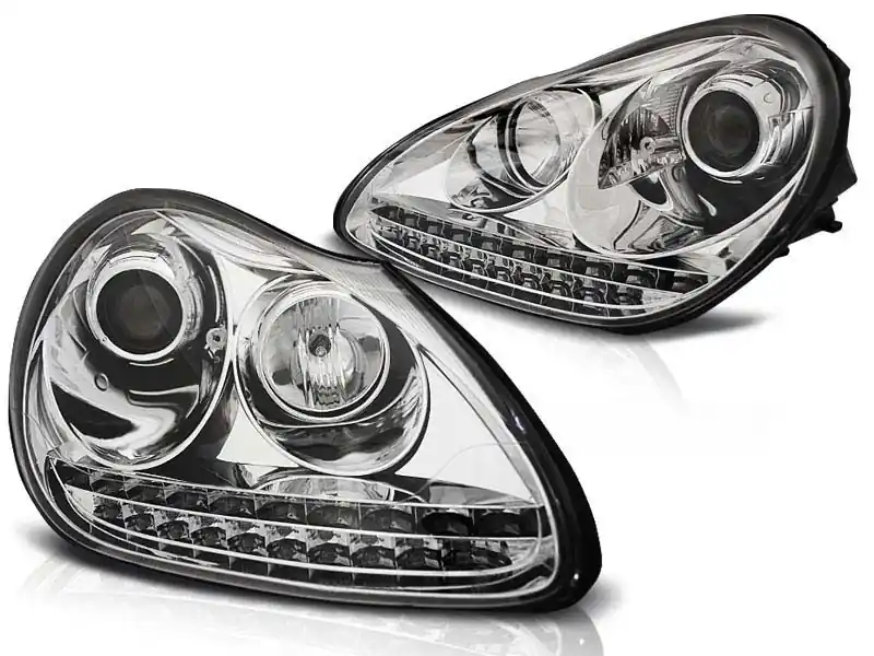 Doar azi Kit de faruri xenon de tuning potrivit pentru PORSCHE CAYENNE 2002-2006, stânga și dreapta