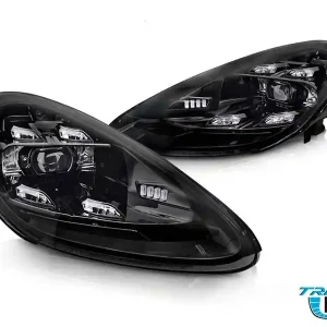Bestseller Faruri LED de tuning potrivite pentru Porsche Cayenne 2010-2015 pentru modelul echipat cu xenon din fabrică și AFS, cu bază neagră, stânga și dreapta