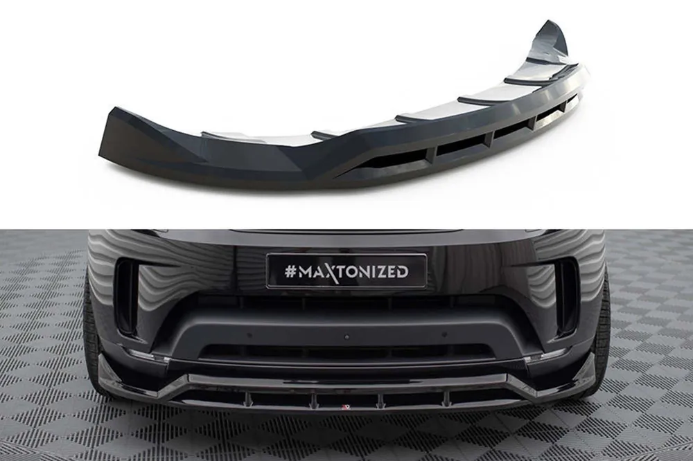Spoiler Maxton Design potrivit pentru bara de protecție frontală a Land Rover Discovery HSE după 2017, lac negru Reducere extra