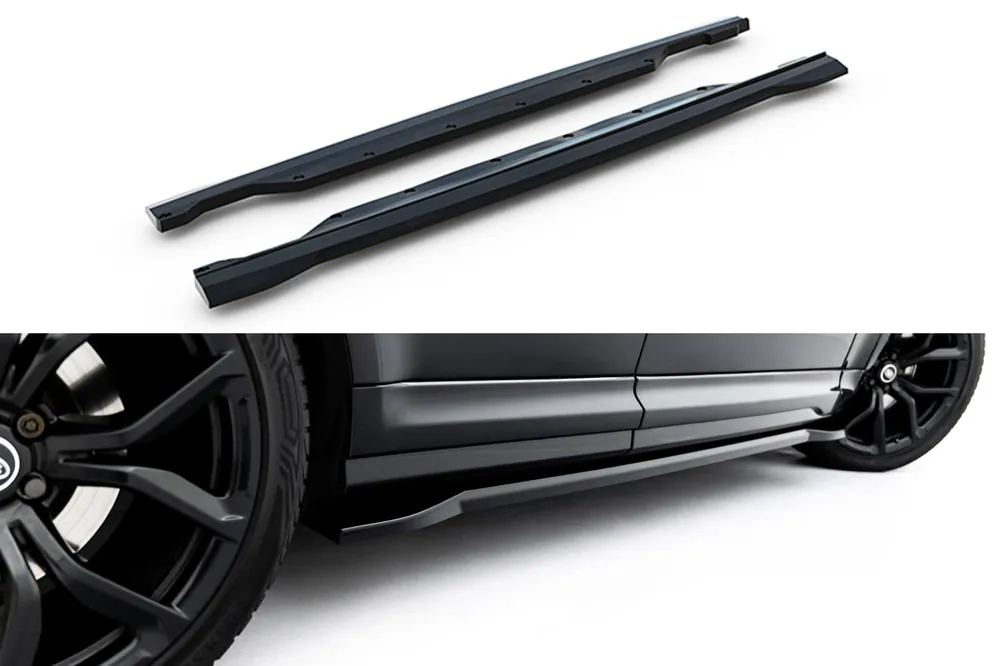 Reducere specială Adăugiri Maxton Design pentru praguri tip SVR potrivite pentru Land Rover Range Rover Mk2 Facelift 2018-2022, lac negru