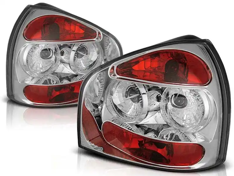 Ofertă de sezon Set de stopuri tuning potrivit pentru Audi A3 8L 08.1996-08.2000 3/5 uși, hatchback cu bază cromată, stânga și dreapta