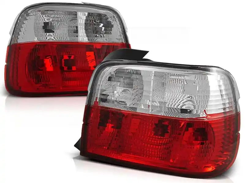 Set de stopuri tuning potrivit pentru BMW E36 12.1990-08.1999 compact cu bază roșie și albă, stânga și dreapta Reducere specială