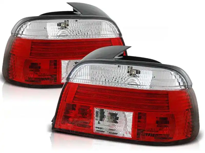 Set de stopuri tuning potrivit pentru BMW E39 09.1995-08.2000 sedan cu bază roșie și albă, stânga și dreapta Promoție