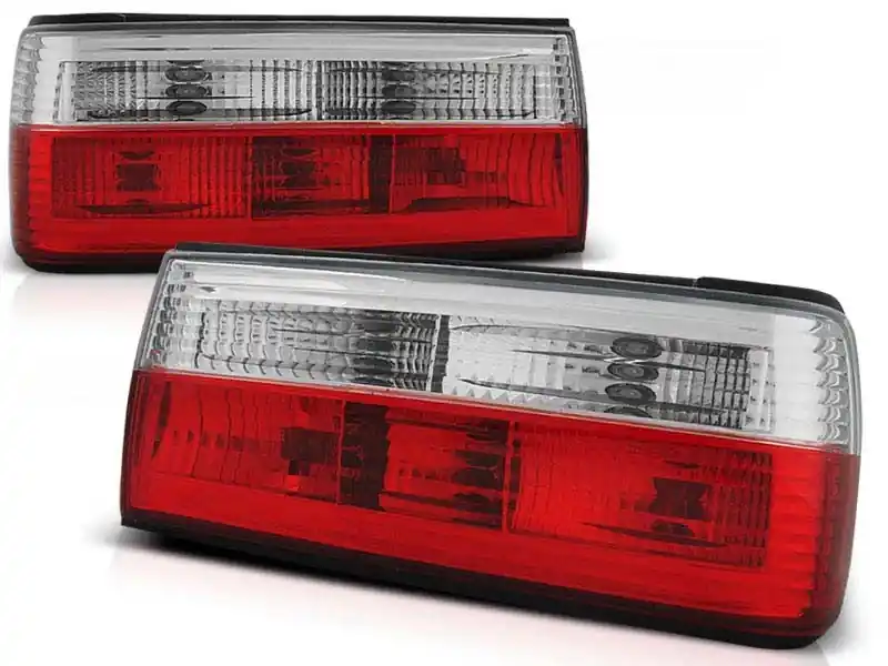 Set de stopuri tuning potrivit pentru BMW Seria 3 E30 sedan 1987-1990, E30 cabrio 1990-1994, E30 touring 1992-1994, cu bază roșie și albă, stânga și dreapta Transport gratuit