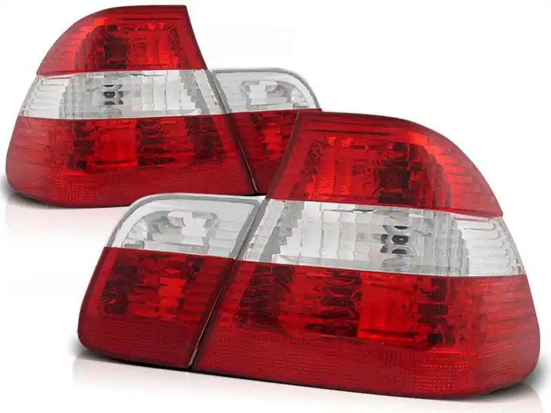 Set de stopuri tuning potrivit pentru BMW E46 05.1998-08.2001 sedan cu bază roșie și albă, stânga și dreapta Mai ieftin