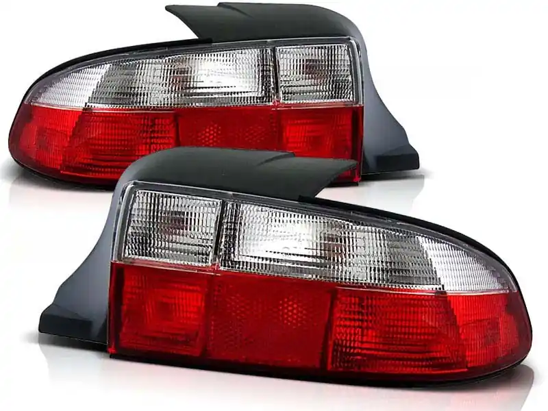 Set de stopuri tuning potrivit pentru BMW Z3 01.1996-1999 cabrio cu bază roșie și albă, stânga și dreapta Ofertă specială