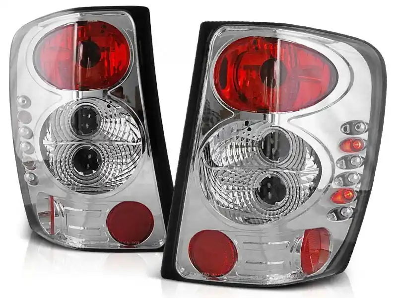 Disponibil imediat Set de stopuri de tuning potrivit pentru Jeep Grand Cherokee 1999-2005 cu bază cromată, stânga și dreapta