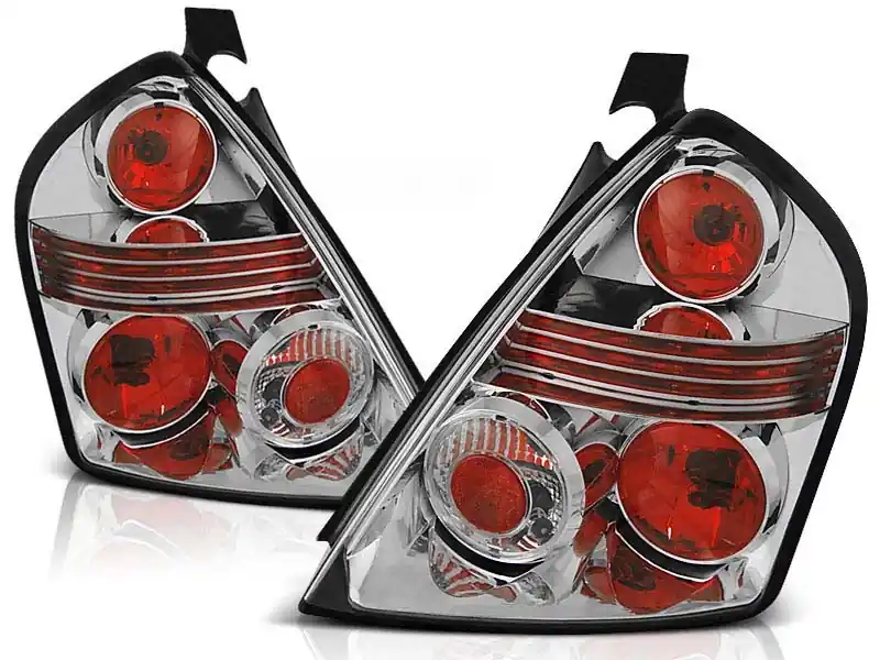 Calitate înaltă Set de stopuri tuning potrivit pentru Fiat STILO 10.2001-2007 3 uși cu bază cromată, stânga și dreapta