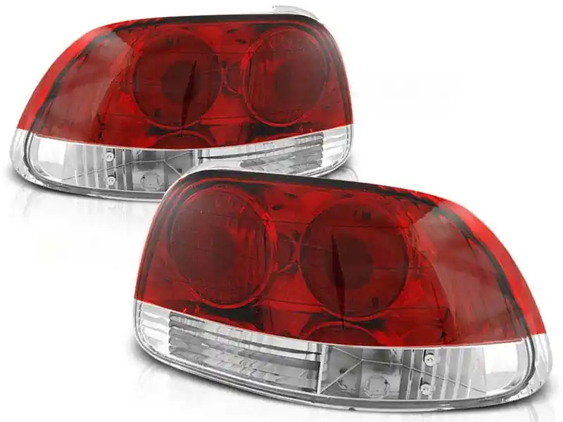 Set de stopuri tuning potrivit pentru Honda CRX DEL SOL 03.1992-1997 cu bază roșie și albă, stânga și dreapta Livrare expres