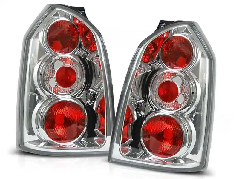 Disponibil imediat Set de stopuri de tuning potrivit pentru Hyundai TUCSON 07.2004-2010 cu bază cromată, stânga și dreapta