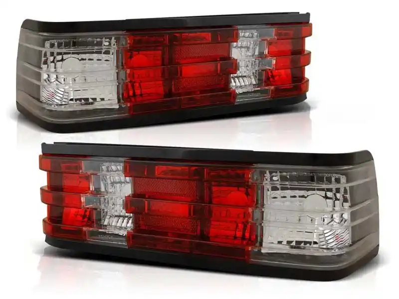 Set de stopuri tuning potrivit pentru Mercedes W201/190 12.1982-05.1993 cu bază roșie și albă, stânga și dreapta Reducere