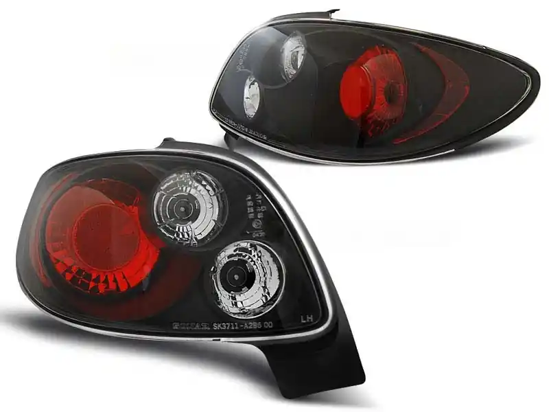 Set de stopuri de tuning potrivit pentru Peugeot 206 CC 10.1998- cu bază neagră, stânga și dreapta Reducere de preț
