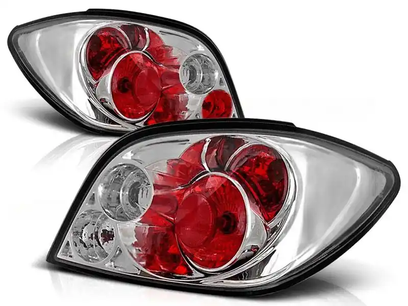 Set de stopuri tuning potrivit pentru Peugeot 307 04.2001-2007 3/5 uși cu bază cromată, stânga și dreapta Reduceri