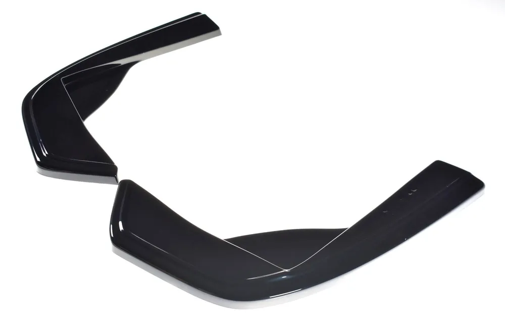 Livrare gratuită Extensii laterale Maxton Design potrivite pentru bara spate A Design pentru Mercedes C43 sedan W205, break S205 2016-2018, lac negru