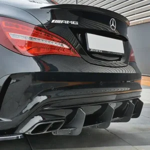 Aditiv Maxton Design pentru difuzor versiunea 1 potrivit pentru bara de protecție A Design pentru Mercedes CLA A45 C117 după 2017, negru mat Doar azi