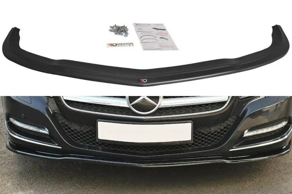 Spoiler Maxton Design potrivit pentru bara frontală standard a Mercedes CLS C218 2011-2014, lac negru Popular