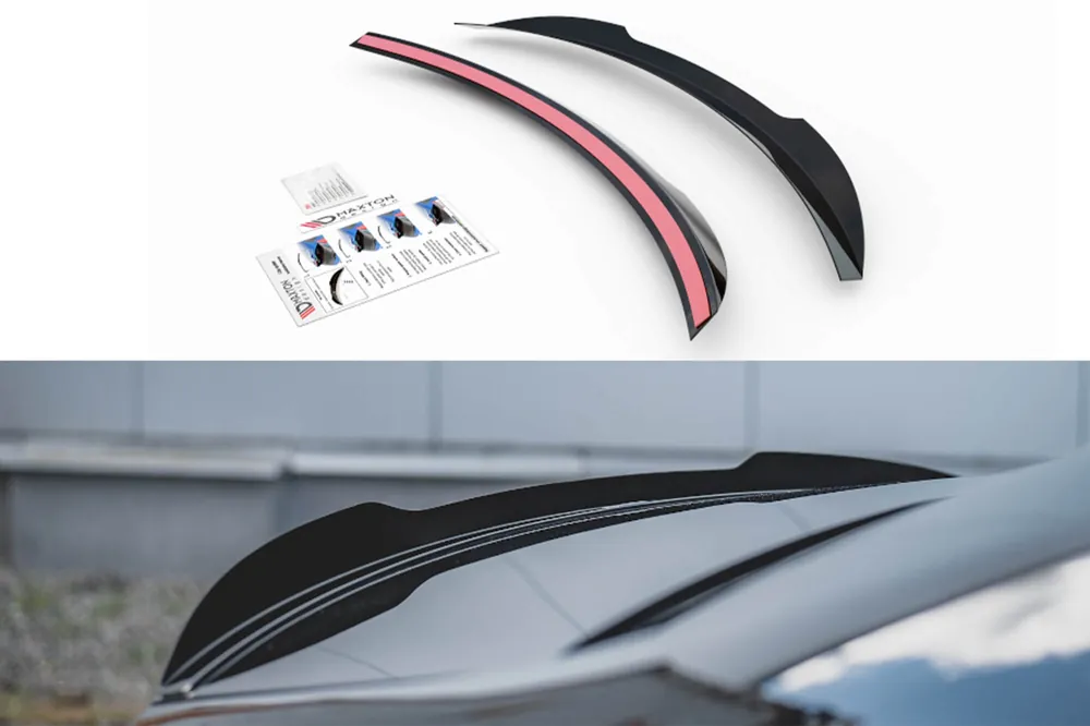 Ofertă de sezon Spoiler Maxton Design tip A Design potrivit pentru portbagajul Mercedes CLS C257 după 2018, lac negru