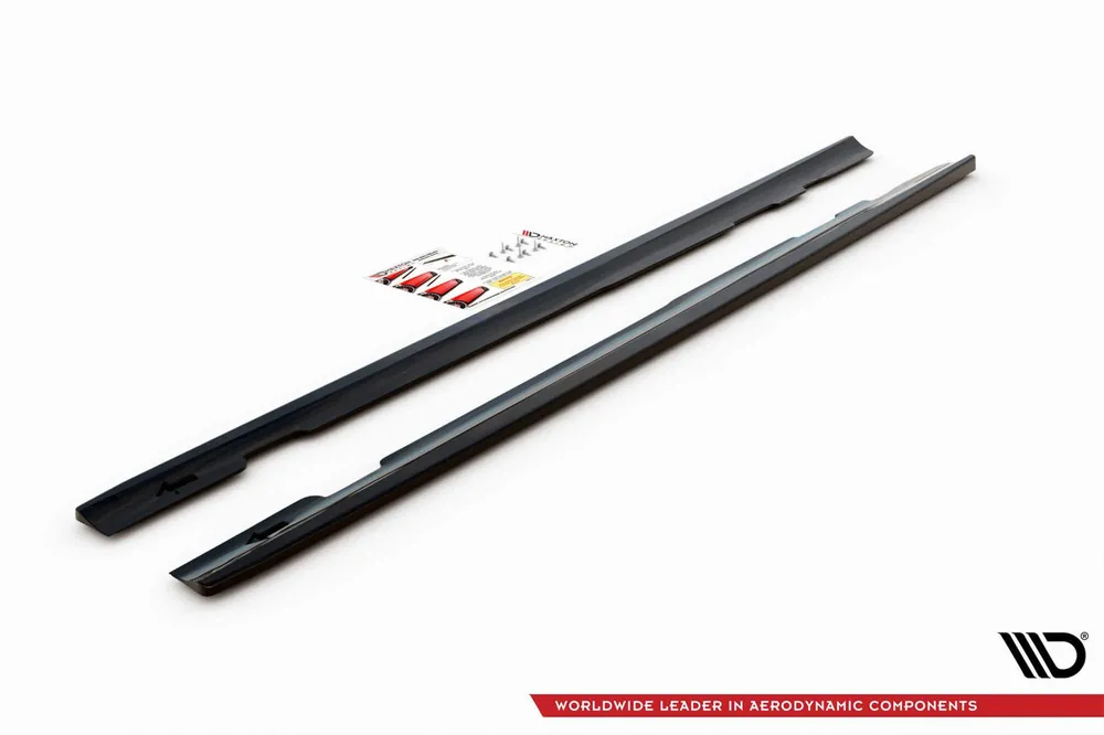 Preț promoțional Adăugiri Maxton Design tip A Design potrivite pentru praguri Mercedes CLS C257 după 2018, lac negru