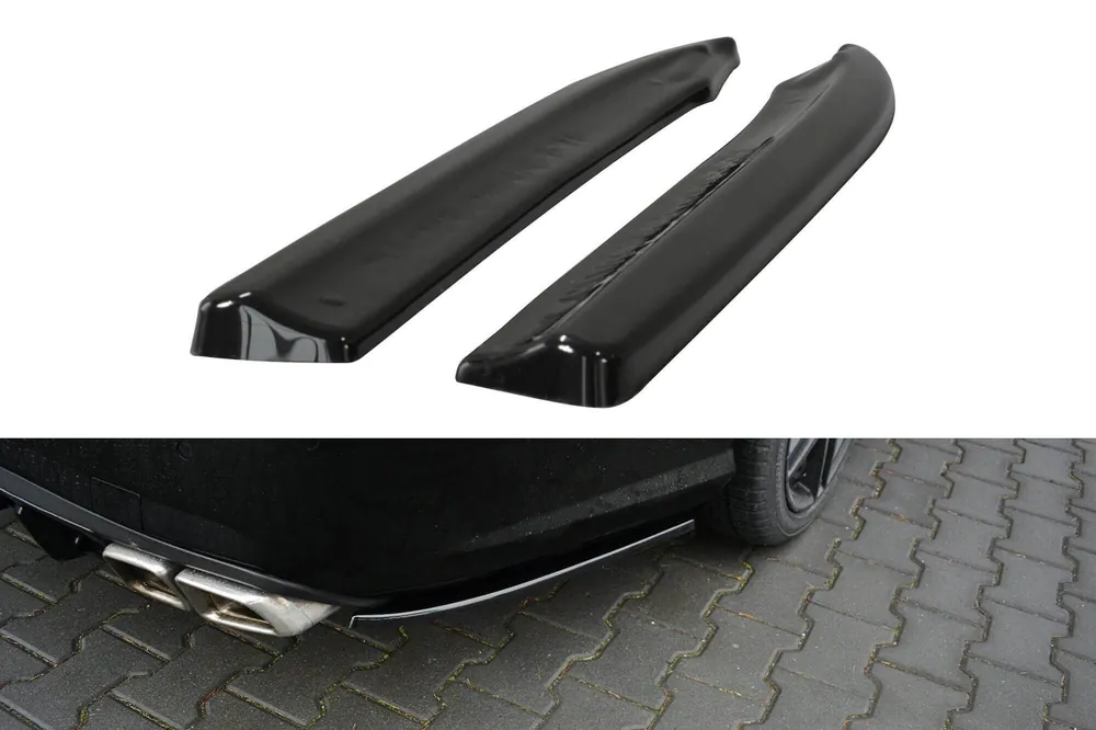 Splittere laterale Maxton Design potrivite pentru bara spate A Design Mercedes E63 W212 2009-2012, negru lucios Plată securizată