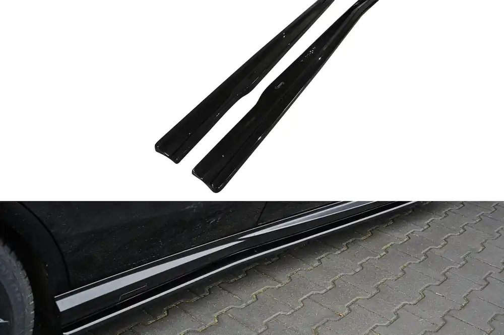 Maxton Design extensii fuste laterale de stil design potrivite pentru Mercedes E63 W212 2009-2012, negru lucios Popular