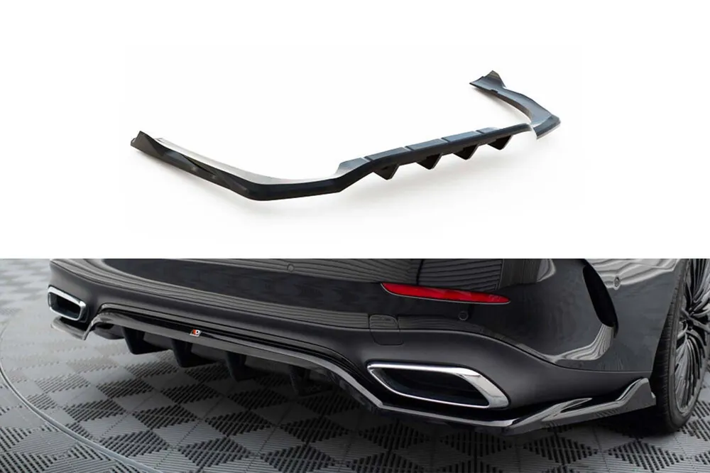 Spoiler Maxton Design potrivit pentru bara spate a Mercedes E-Class W214 A Design-Line sedan după 2023, lac negru Disponibil imediat