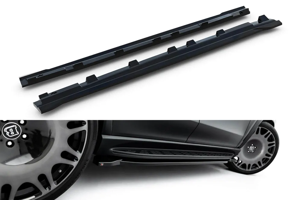 Lichidare de stoc Aditive Maxton Design pentru praguri tip A Design-Line potrivite pentru Mercedes GLS A Design-Line X167 după 2023, lac negru