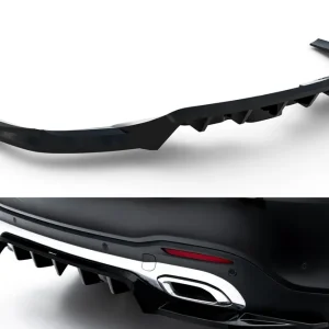 Transport gratuit Spoiler Maxton Design versiunea 2 potrivit pentru bara de protecție din spate A Design-Line pe Mercedes GLS A Design-Line X167 2019-2023, după 2023, lac negru