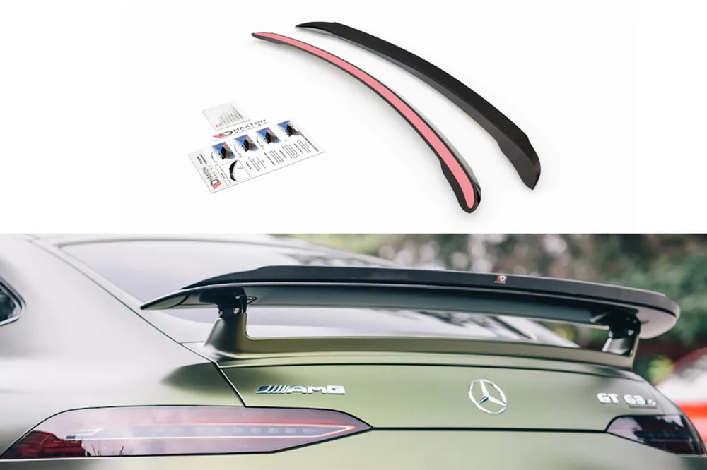 Disponibil imediat Adăugare spoiler Maxton Design potrivită pentru Mercedes A Design GT 63S coupe cu 4 uși după 2018, negru mat