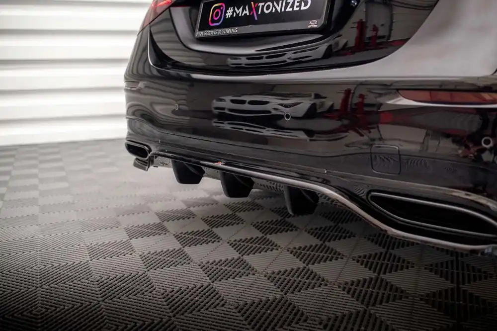 Spoiler Maxton Design potrivit pentru bara de protecție din spate A Design-Line pe Mercedes S-Class W223 după 2020, lac negru Cumpără online