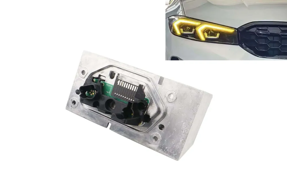 Nu rata Modul drept 63115A4F772(Y) pentru lumini DRL galbene și semnalizator în farul de Versiune Joasă, potrivit pentru BMW 3 G20, G21 2023-2025