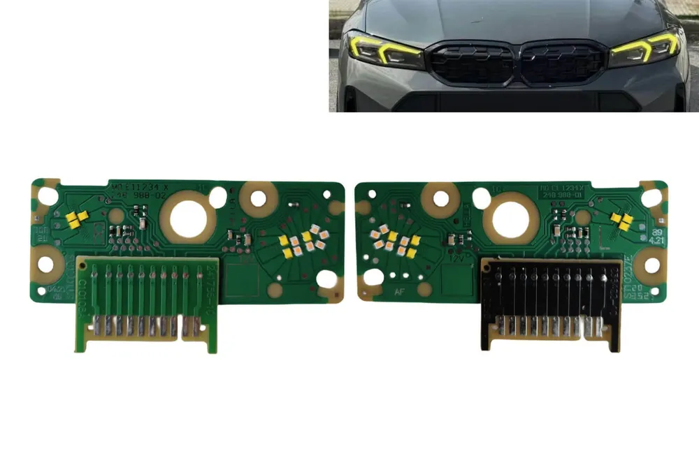 Set de plăci modul 63115A4F771/772(Y) cu lumini DRL galbene și semnalizator în farul de versiune Low, potrivit pentru BMW 3 G20, G21 2023-2025 Cumpărături sigure