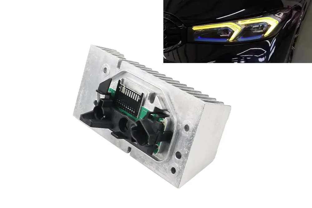 Modul stâng 63 11 5A57073(Y) pentru lumini DRL galbene și semnalizator în farul de versiune înaltă, potrivit pentru BMW 3 G20, G21 2023-2025 Cel mai vândut