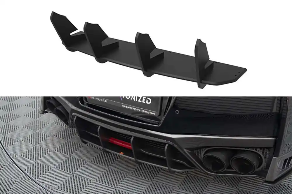 Noutate Adăugare Maxton Design pentru difuzor potrivit pentru Nissan GTR R35 2016-2022, negru mat