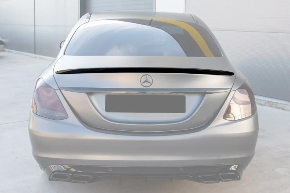 Spoiler tip A Design pentru portbagaj, potrivit pentru Mercedes C-Class W205 2013-2020, lac negru Reducere
