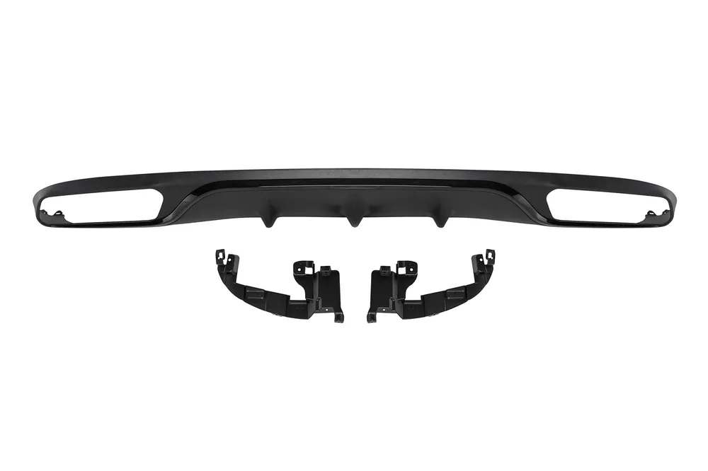 Difuzor tip E63 A Design potrivit pentru bara spate standard pentru Mercedes E-Class W213 după 2016 -oo–oo-, cu garnitură neagră Livrare rapidă