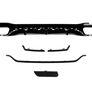 Transport gratuit Difuzor tip A Design potrivit pentru bara spate a Mercedes E-Class W213 dupa 2016 -oo–oo-, cu garnitura neagra