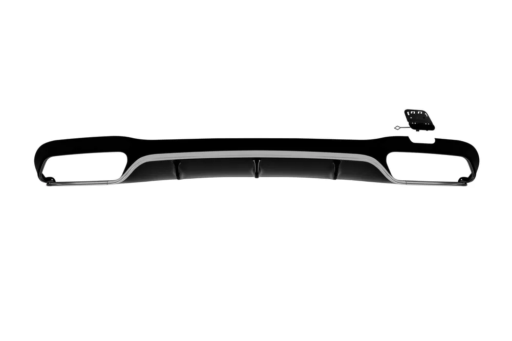 Cel mai bun preț Difuzor tip A Design potrivit pentru bara spate a Mercedes E-Class W213 dupa 2016 -oo–oo-, cu garnitura din crom
