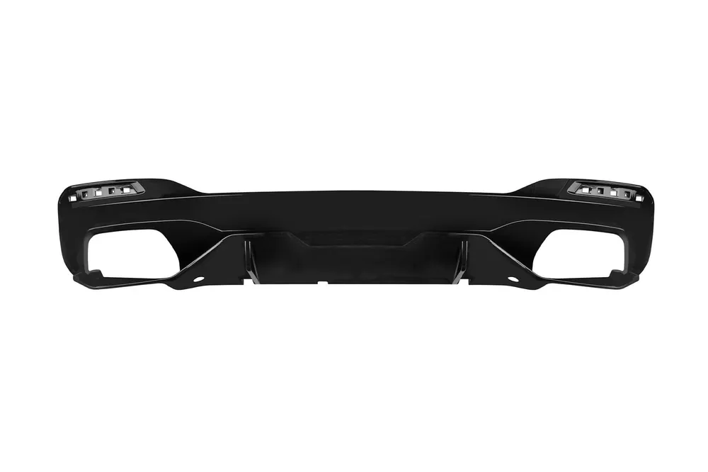 Difuzor M Performance Design Design tip 550i potrivit pentru bara de protecție M Technik din spate a BMW Seria 5 G30 sedan, G31 break după 2017 -oo–oo-, lac negru Expediere rapidă