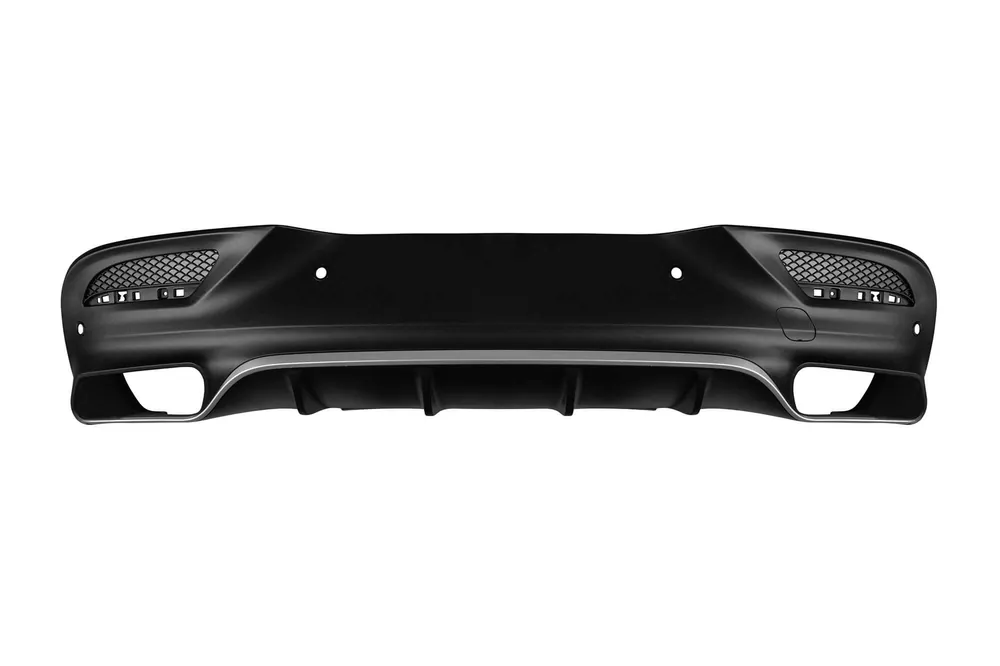 Difuzor tip GLE63 potrivit pentru bara de protecție spate A Design a Mercedes GLE Coupe C292 2015-2019 -oo–oo-, cu garnitură cromată Doar azi