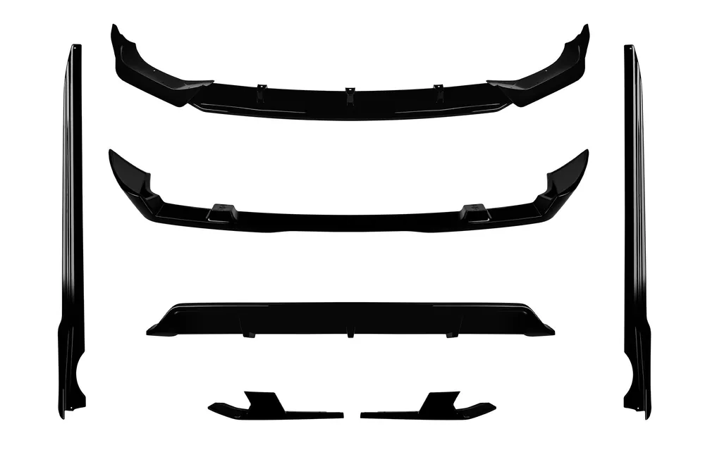 Preț promoțional Pachet Aero tip Black Knight potrivit pentru BMW X7 G07 2019-2022 pentru modelul echipat cu bare M tech, lac negru