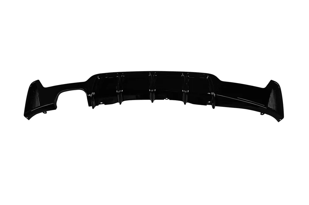 Cumpără acum Difuzor tip M Performance Design Design potrivit pentru bara spate M Technik pe BMW Seria 4 F32 coupe, F33 cabrio, F36 gran coupe după 2013 -oo–, lac negru