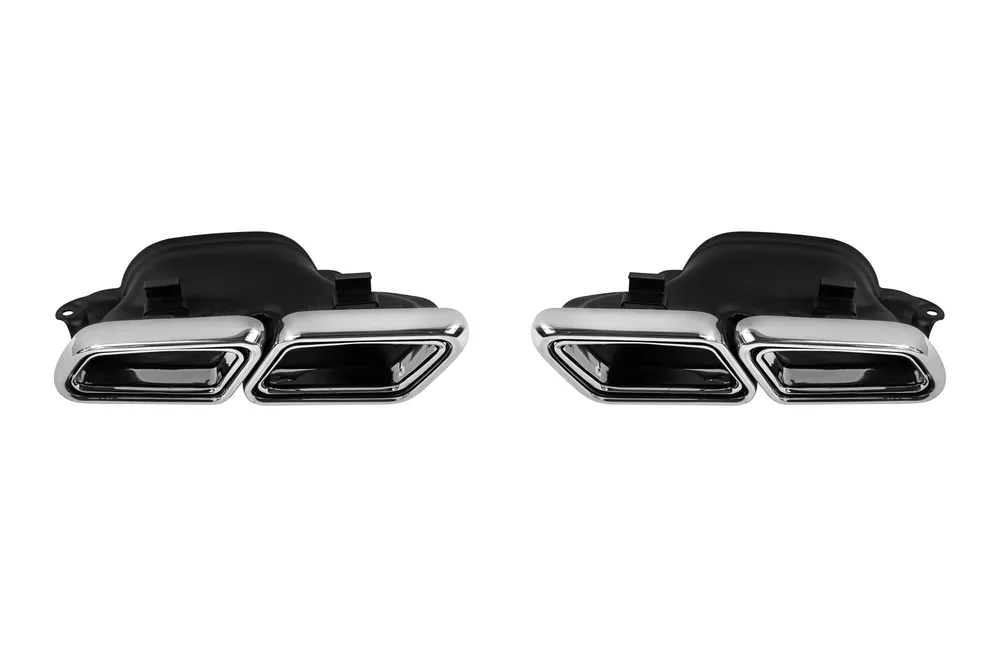 Promoție Capace de evacuare cromate tip A Design 63 potrivite pentru Mercedes E-Class W212, S-Class W222, SL R231 SL65 A Design, CLS C218 CLS63, SLS R197/C197